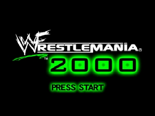 WWF Wrestlemania 2000 title screen for Nintendo 64